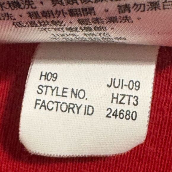 Harley-Davidson Red Long Sleeve Tee Women’s 1X Scoop Neck Milwaukee USA 2009 - Picture 5 of 9